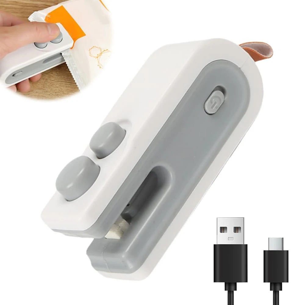 2-in-1 USB Rechargeable Bag Sealer & Cutter - Professional Series.
