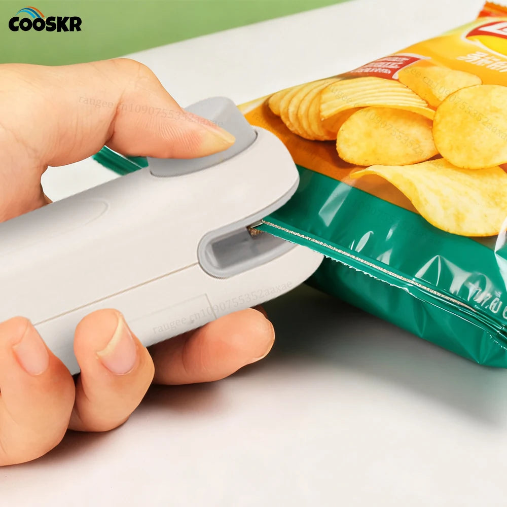 Portable Mini Bag Sealer - Handheld Heat Sealer for Snacks.