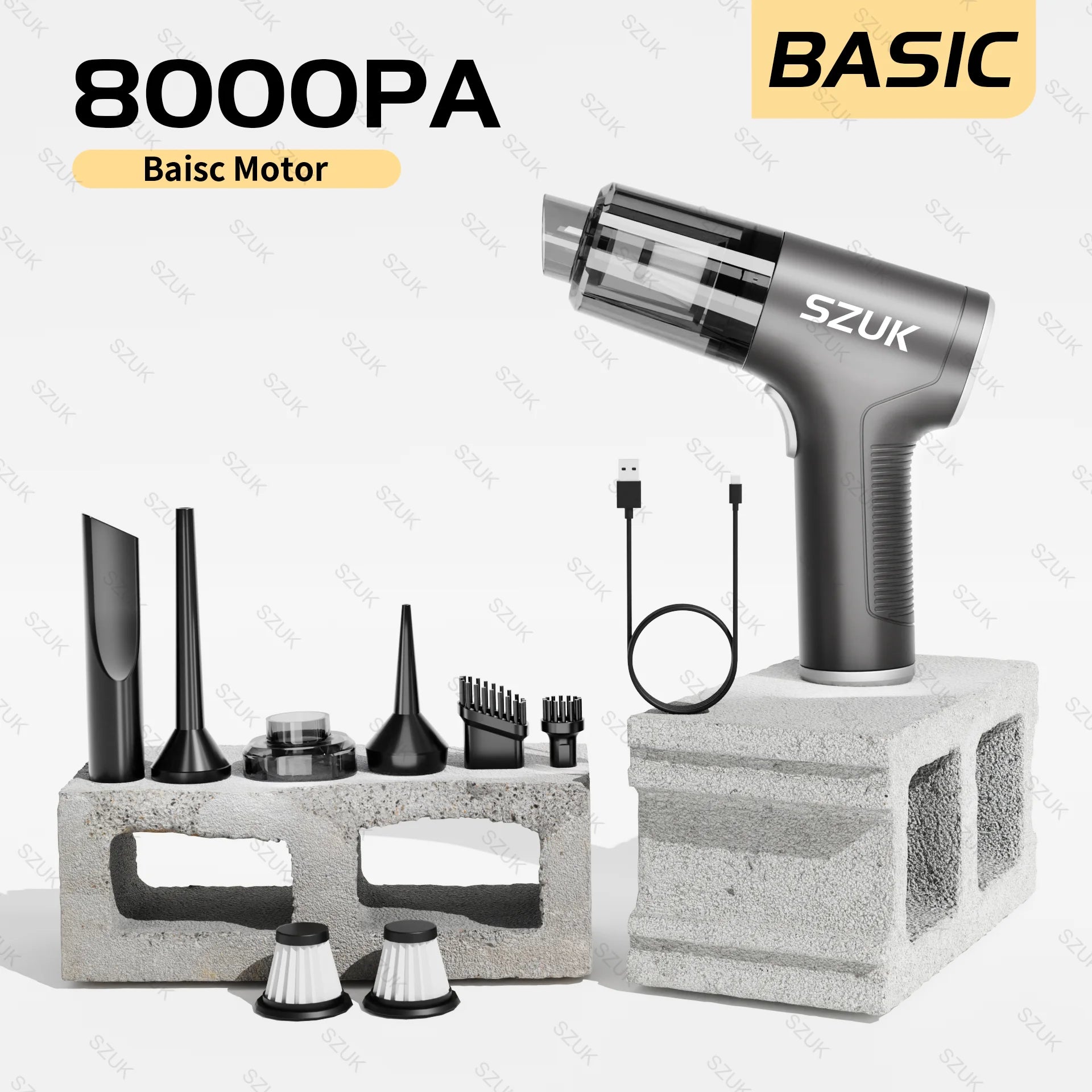 SZUK™ Pro 2-in-1 High Power Wireless Car & Home Vacuum