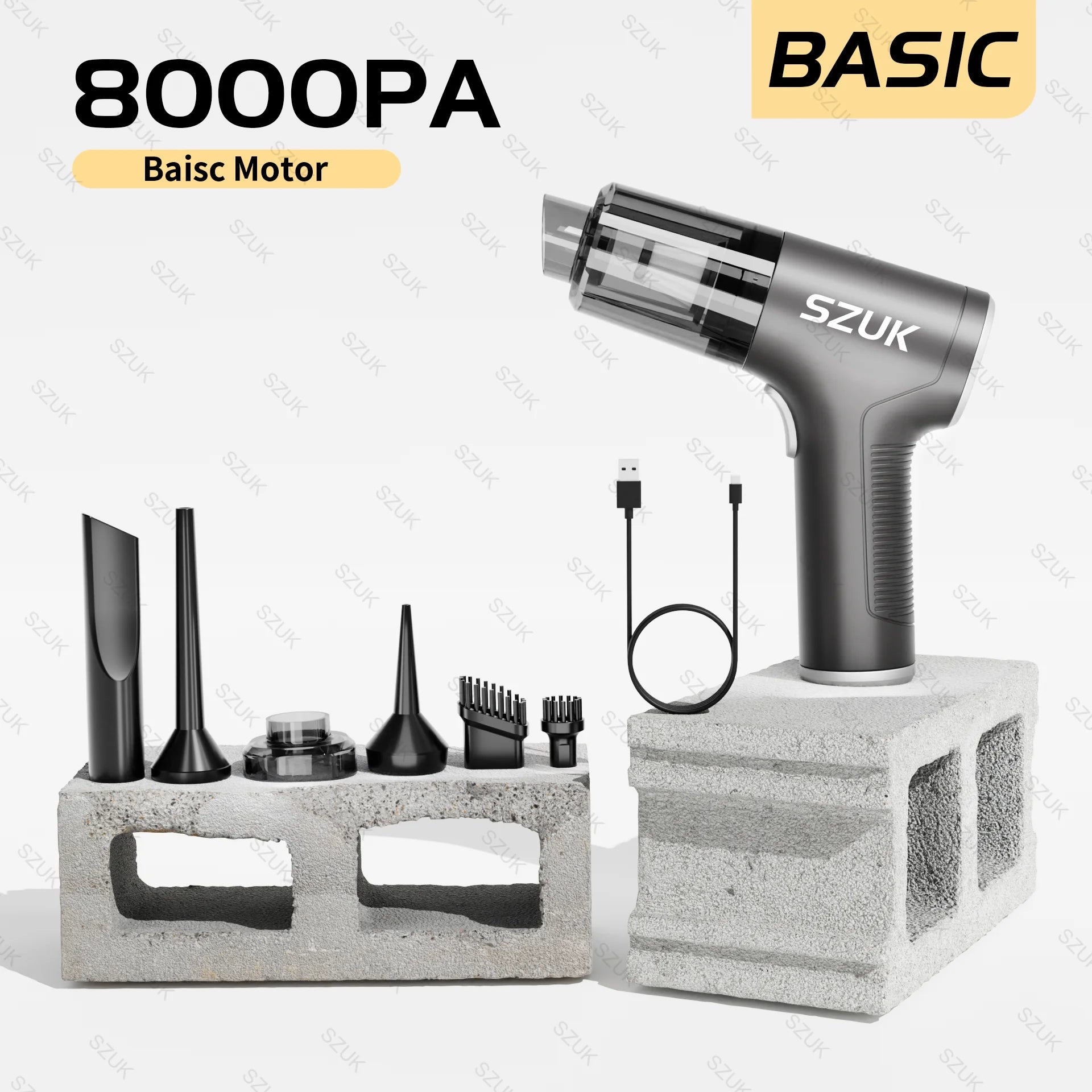 SZUK™ Pro 2-in-1 High Power Wireless Car & Home Vacuum